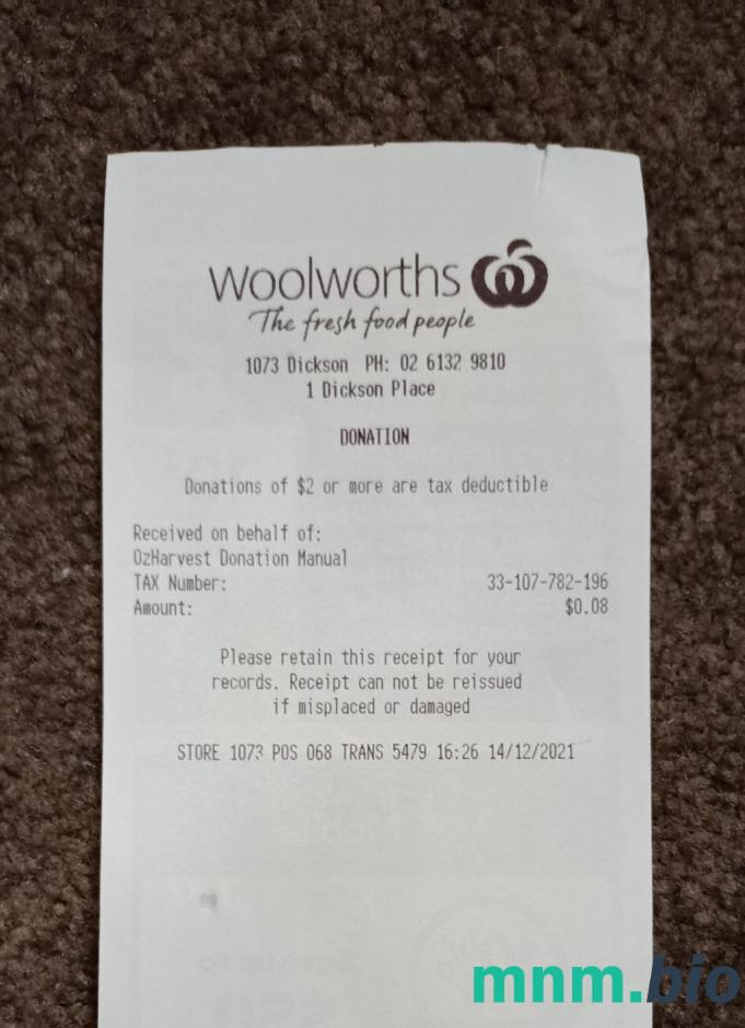 Woolworths Market szablon paragonu PSD